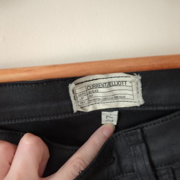 coated jeans * faux leather waxed look Current/Elliot - Picture 2 of 3